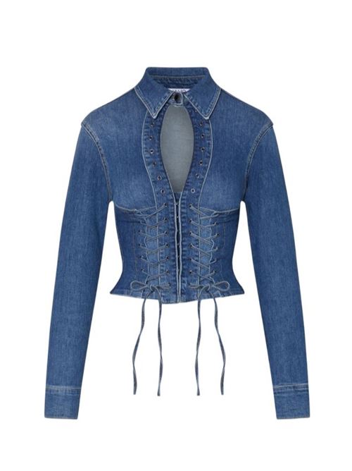 Denim shirt with laces Liu Jo | UA6507D0399.79157